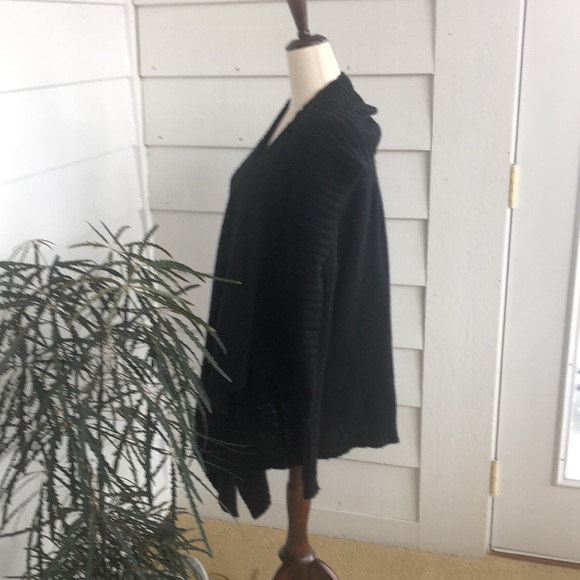 Jennifer Lopez black asymmetrical cardigan size Large - Picture 2 of 8